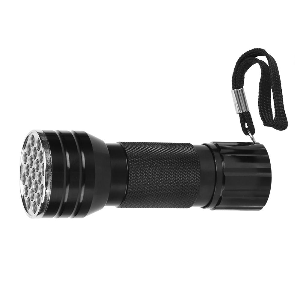 UV Ultra Violet 21 LED Flashlight Aluminum Alloy Scorpion Pets Mini Torch Light