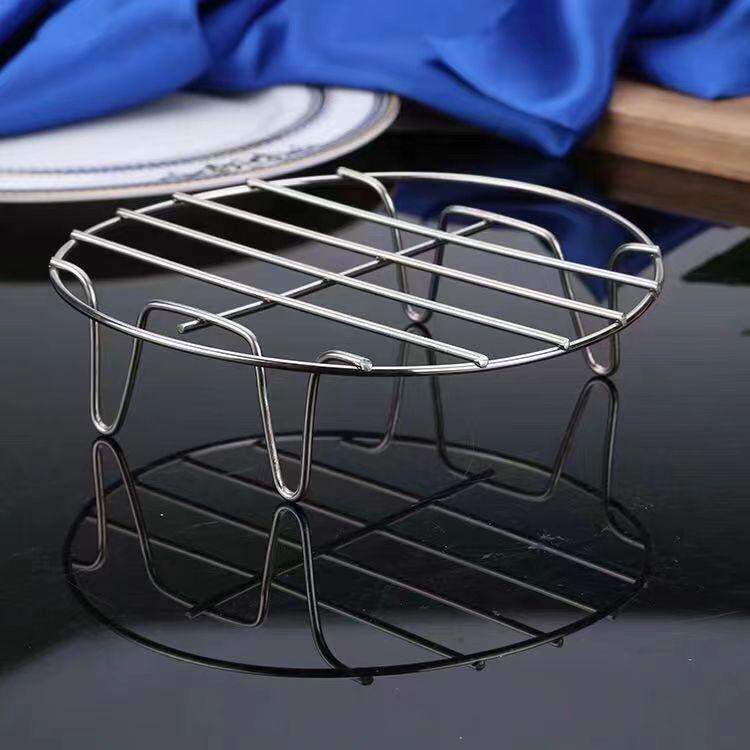 Round 304 Stainless Steel Steamer Rack with Four Legs