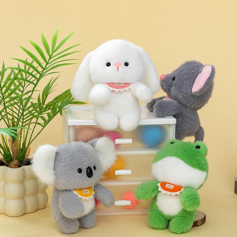 Schattige sleutelhanger met koala, konijn en kikker, gemaakt van zacht pluche, voor kinderen en tieners.