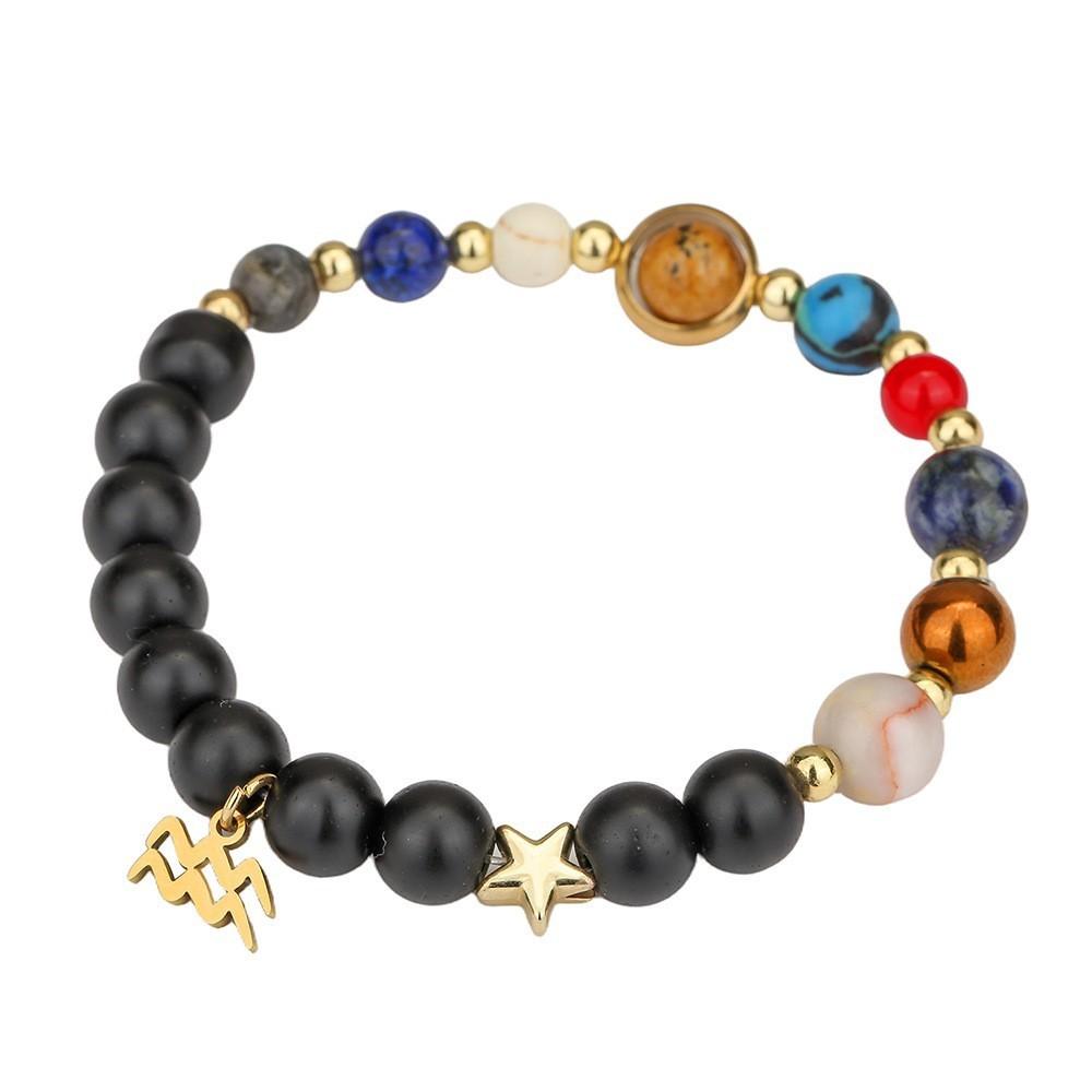 Sternbild Handgefertigt Stein Stahl Anhänger Armband Für Frauen Geschenkidee