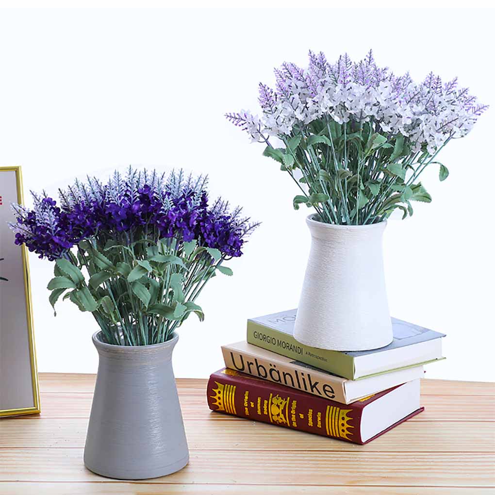 2pcs 10 Heads Artificial Lavender Plant Simulation Decor for Parties Home Bedroom Tool