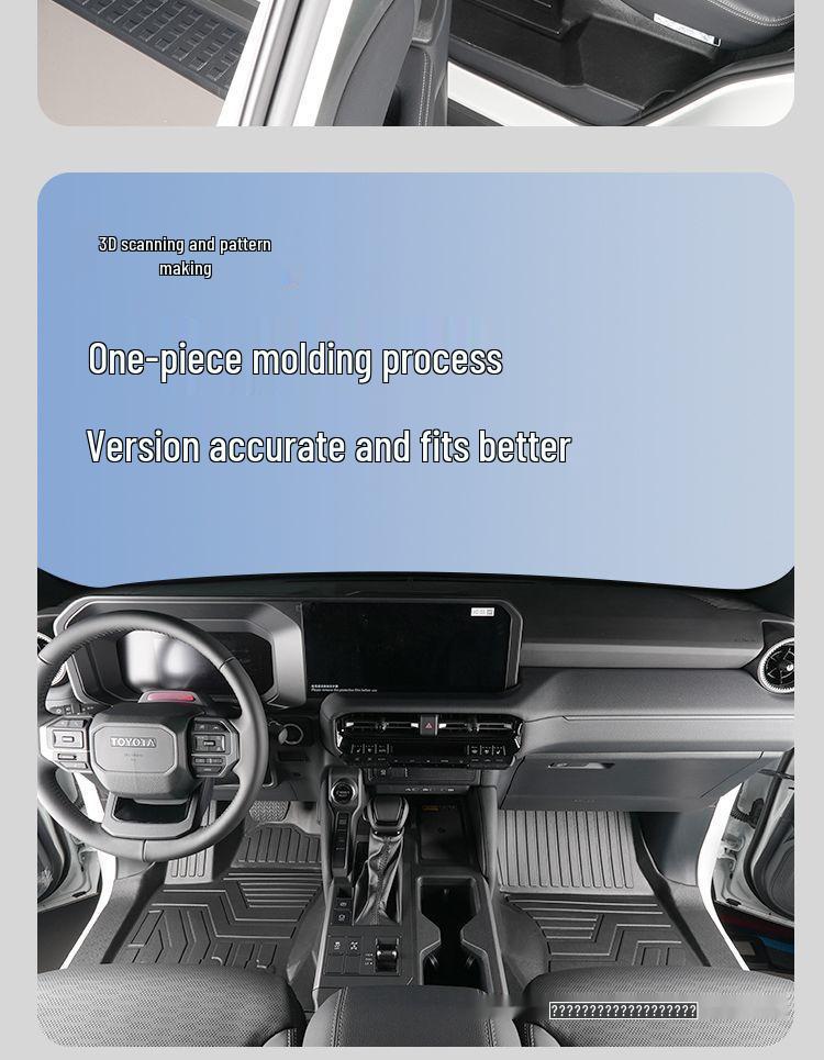 Toyota Prado TPE Floor Mats (2010-2025 Models) - Full Coverage, Car Interior Accessories
