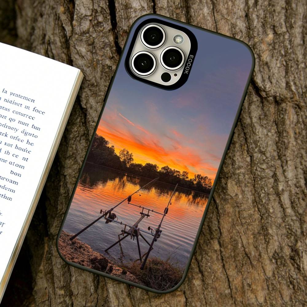 Fishing rod Phone Case For iPhone 17,16,15,14,13,12,11 Plus,Pro Max,XS,Colorful Silver Phone case Funda Cover