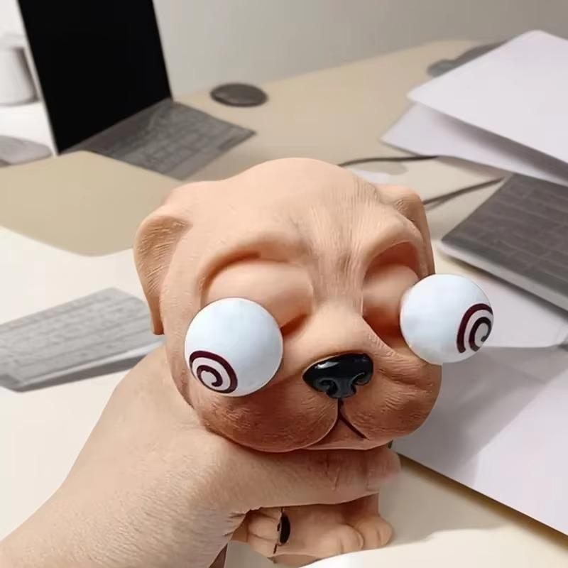 Eye-Popping Dog Decompression Toy Anti-pressure Adult Squeeze Toys Anxiety Sensory Office Portable Pendant Child Soft Rubber Toy