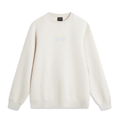 Comfortable Casual Round Neck Long Sleeve Sweatshirt Men Tops Flower-Gray Tile-Gray AWDU283-9