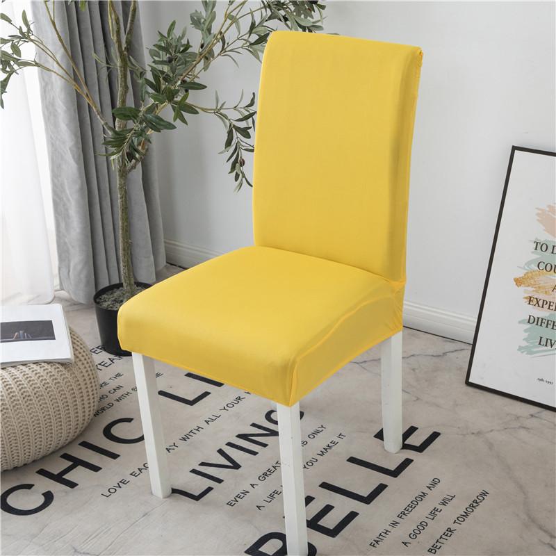 Grey Color Chair Covers Spandex Desk Seat Chair Covers Seat Protector Slipcovers For El Banquet Wedding Universal Size 1Pc