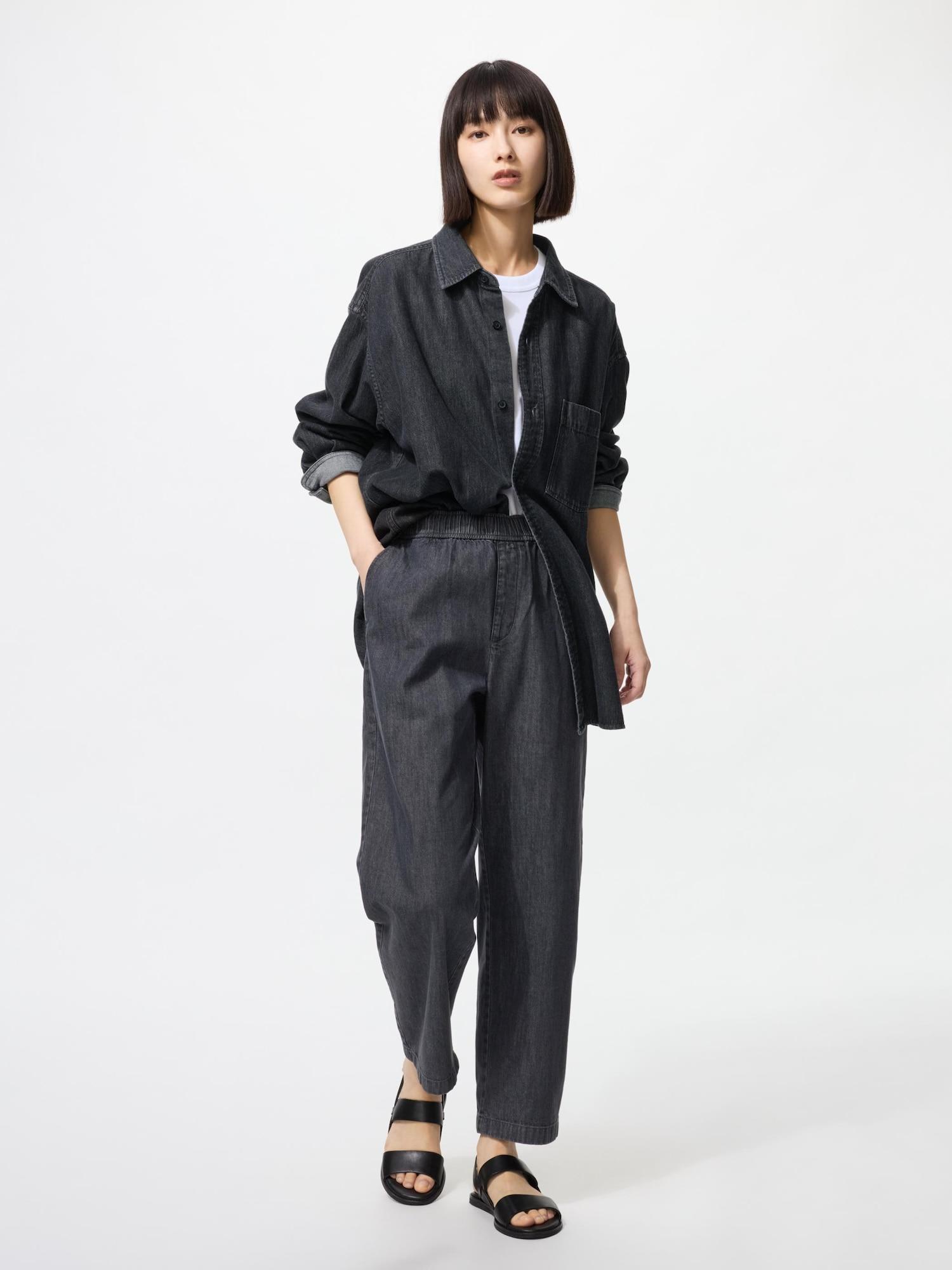 

Uniqlo Хлопковые брюки-карго Relax Denim 08 DARK GRAY/WOMEN L