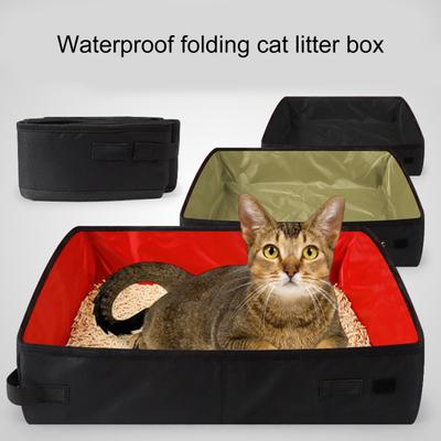 Box Waterproof Folding Anti-slip Bottom Travel Outdoor Foldable Cat Dog Toilet Tray Pet Supplies