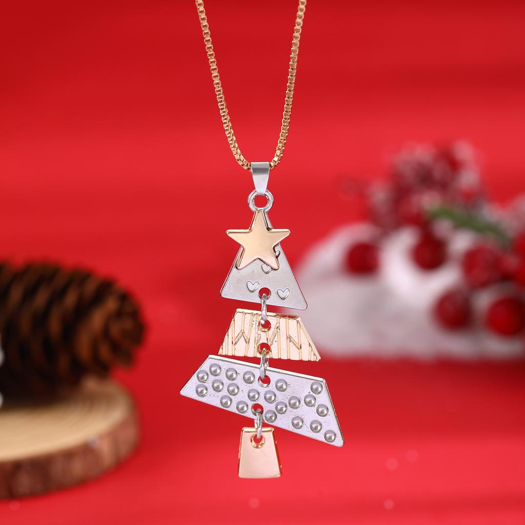 Christmas Tree Long Earrings For Women Alloy Party Carnival Fashion Stud Festival Jewelry