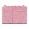 Versace Kleio Gold Metal Accessory Chain Shoulder Strap Lambskin Crossbody Bag Women Bags Pink 1015964-1A12973-1PG4V