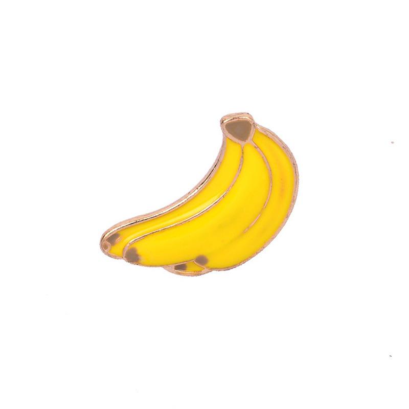 Kreatives Cartoon-Frucht-Broschen-Set: Süße Ananas-, Zitronen-, Bananen- und Erdbeer-Anstecker