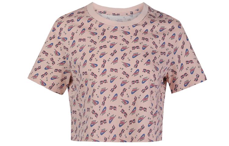 Nike Crop Tops Women s Pink Crew Neck Moderate CU9698-664 M