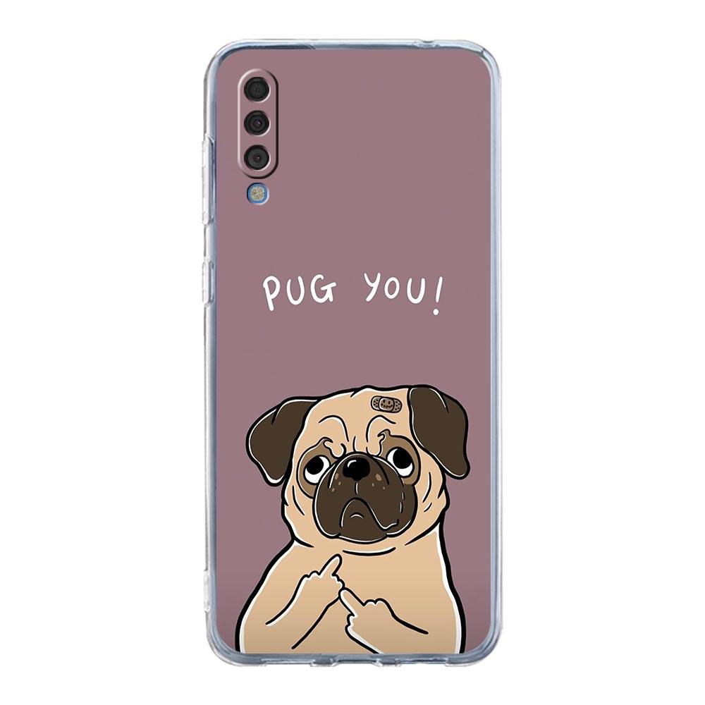 Phone Case For Samsung A56 A36 A26 A16 A14 A12 A22 A32 5G A34 A42 A52 A54 A50 A70 A40 A20S A04S A06 Cover Animal Pug close up