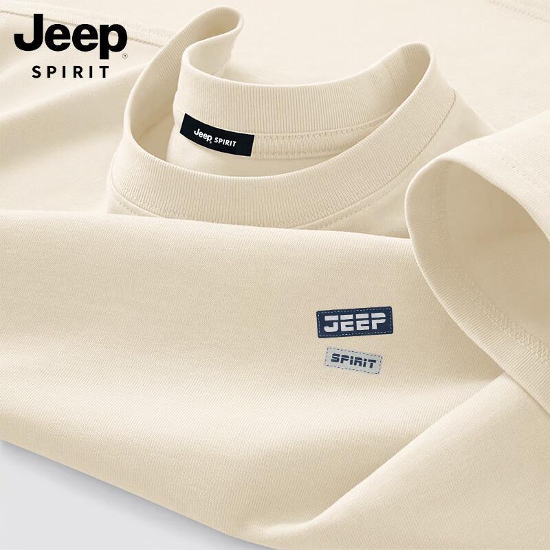 JEEP SPIRIT Men's 100% Cotton Short Sleeve Round Neck T-shirt