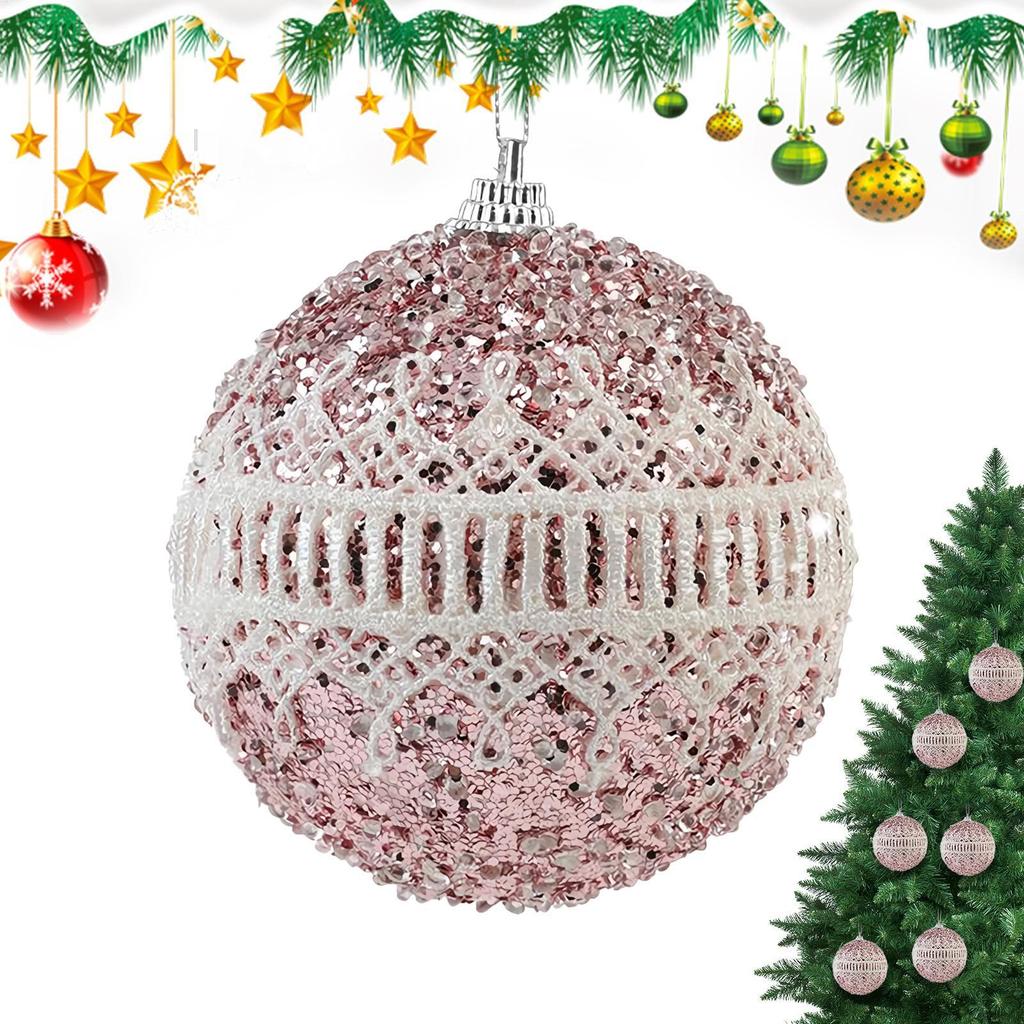 Weihnachtsbaumdekoration Kugel 8cm Bruchsicher Glitzer Baumschmuck Weihnachtsbaum Winterdekorationen für Zuhause Büro Schule