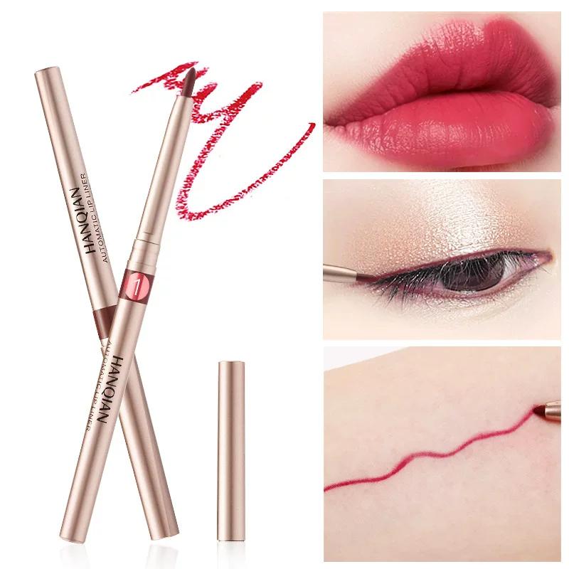Automatic Rotating Lip Pencil, Lip Liner, Waterproof, Long-Lasting, Non-Fading, Beginner Lip Primer, Lip Biting