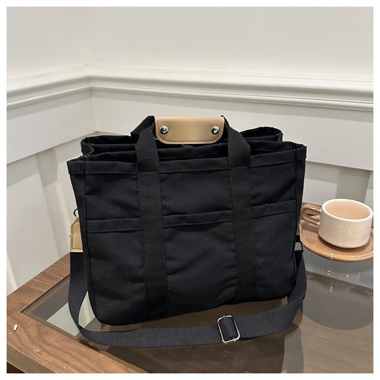 Canvas Baby Diaper Bag Large Capacity Multicompartment Baby Carryall For Daily Use