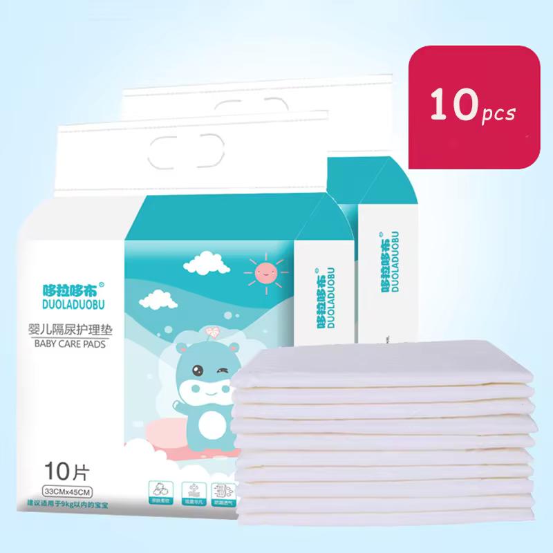 Disposable Baby Changing Pads 10pcs Infant Underpads Diaper Breathable Soft Bed Protector Pad Outdoor Car Travel Changing Pads