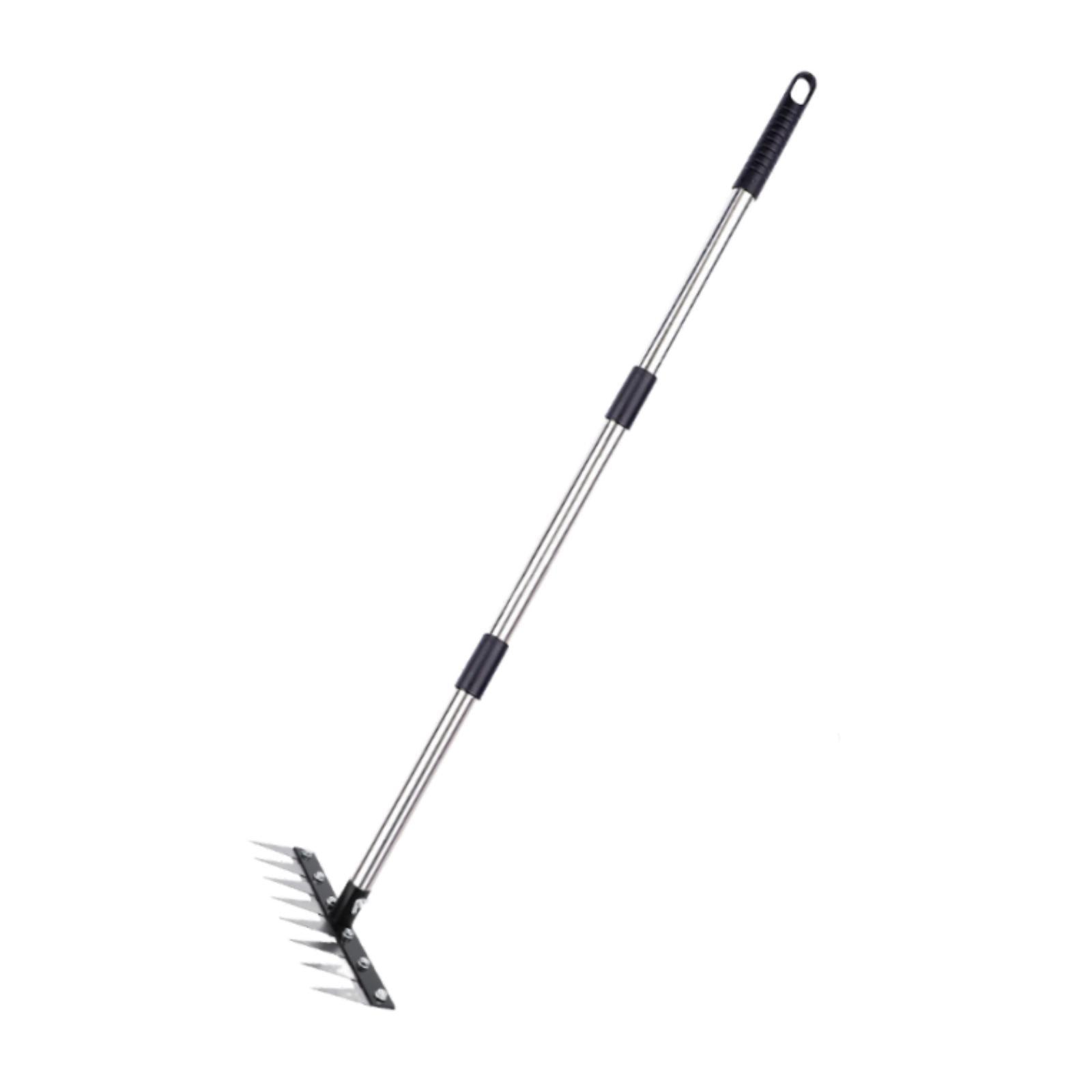 Heavy Duty Yard Garden Hoe Weeding Rake Steel Agricultural Tiller for Garden Maintenance and Planting