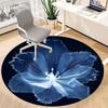 1pc Floral Bloom Office Round Area Rug, Indoor Mat Suitable For Office, Under Office Chairs Bedroom Living Room Home Decor, Room Deco