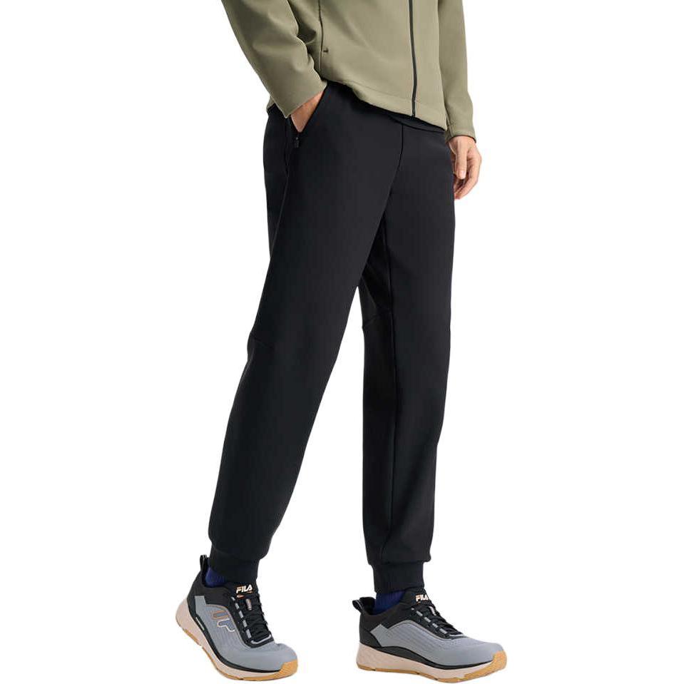FILA Casual Simple Versatile Knitted Sports Pants Men Bottoms Deep-Black A11M511608FBK