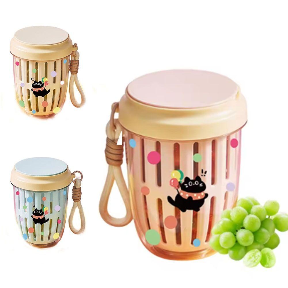 Drainable Salad Cup With Lids Fruit Storage Bottle Multipurpose Fruit Salad Storage Cup  Breakfast