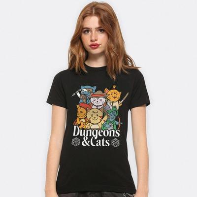 Dungeons and Cats Funny T-Shirt, Men's Women's Sizes (DND-552201)