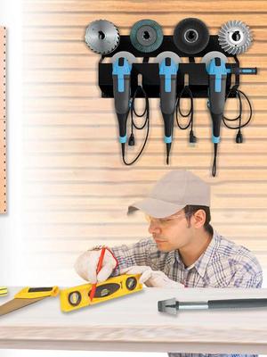 Angle Grinder Wall Storage Mount Metal Wall-Mounted Hanging Shelf Power Tool Organizer Rack for Angle Grinder Cutters Polishers