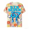 Men's T-Shirt 67 Six Seven Flower Print Men's and Women's Tees Top Summer Short Sleeve O Neck Casual Outdoor Men's Clothing
