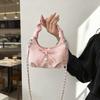 Solid Color Bowknot Versatile Daily Casual Shoulder Crossbody Handbag