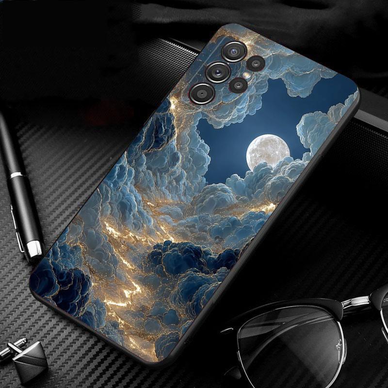 Clound Moon Star Night Phone Case For Samsung Galaxy S25 S24 S23 S22 S21 Ultra S24 S23 S22 S21 S25 Plus S24 S25 FE