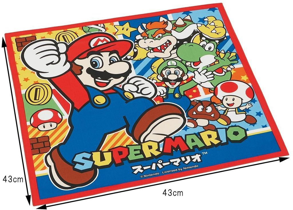 Skater Lunch Cloth Super Mario 17 Made in Japan KB4