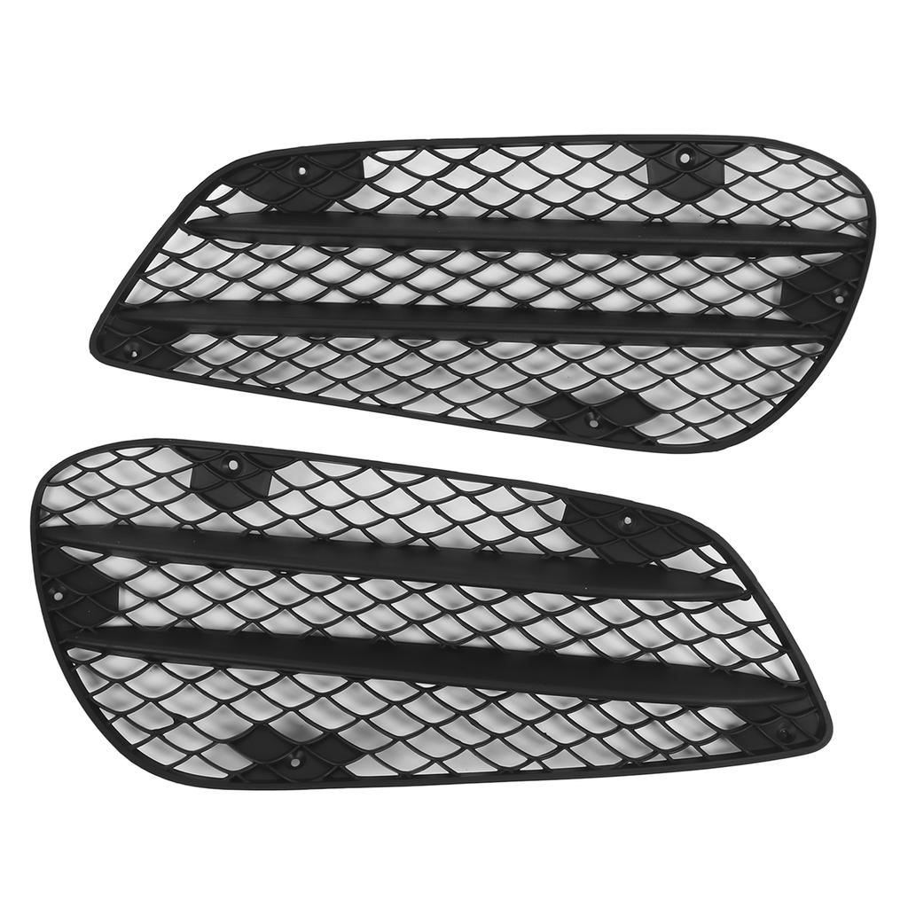 1 Pair Left Right Black Front Bumper Fog Lamp Grille Replacement for MercedesBenz EClass W212 AMGLine 20132015