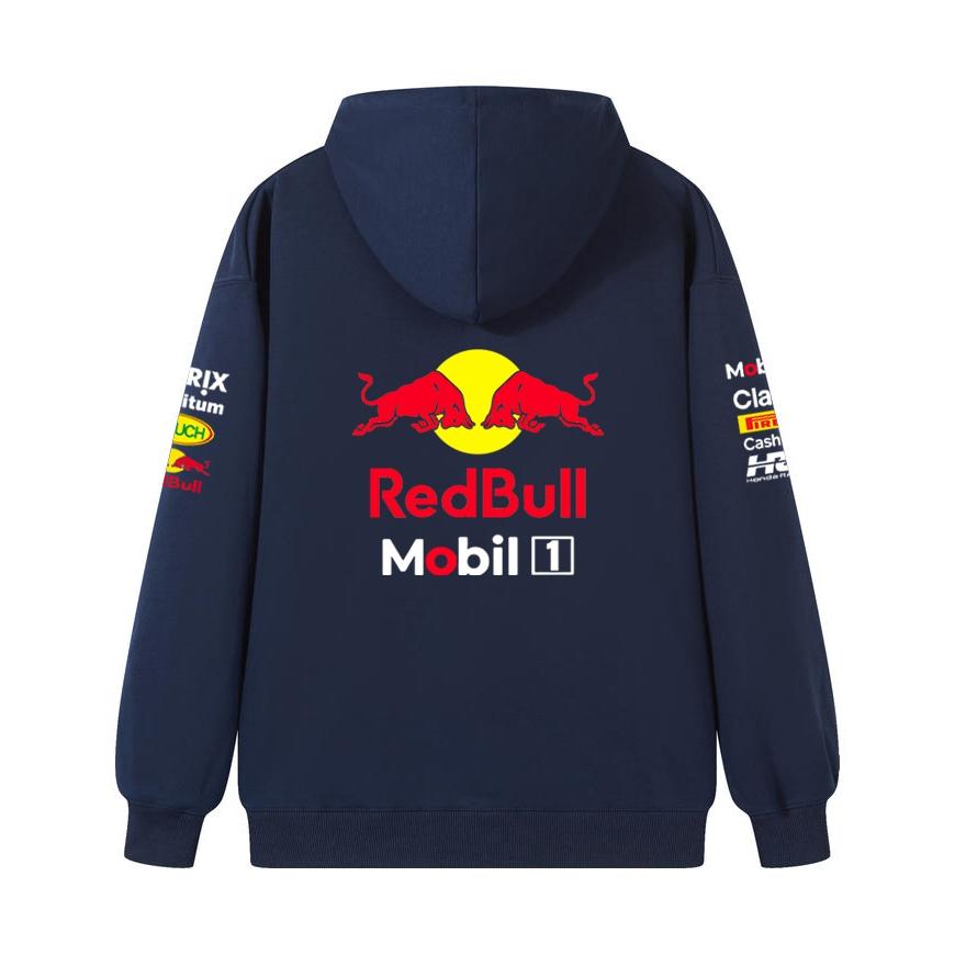 Red Bull F1 Team Zipper Hoodie Verstappen Formula 1 Racing Zipper Sweatshirt Men Women Casual Pullover