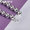 CHSHINE New 925 Sterling Silver 14mm Beaded Bracelet For Women Wedding Party Fashion Charm Jewelry