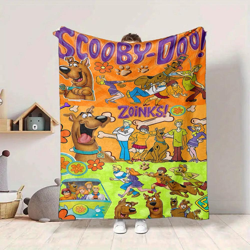 1 Stück Scooby-Doo Mystery Flanell-Kuscheldecke - Leichte, weiche, warme Ganzjahresdecke für Sofa, Bett, Reisen, Camping L1029088