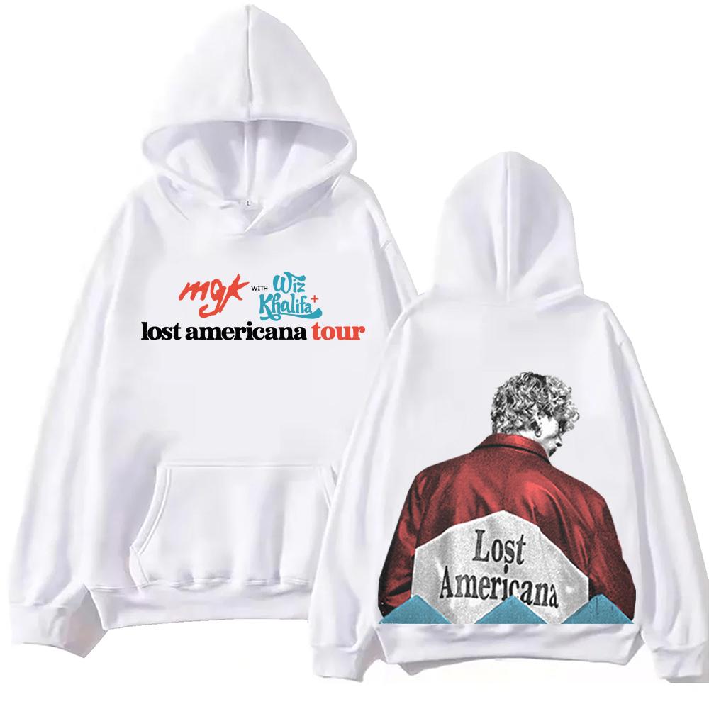 MGK Lost Americana Tour Machine Gun Kelly Худи Харадзюку Хип-Хоп Пуловер Топы Свитшот Подарок L