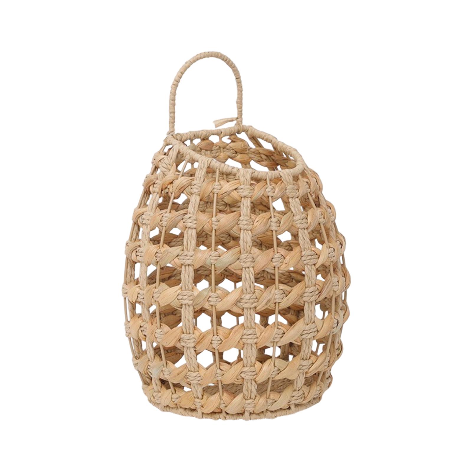 

Gourd Grass Woven Storage Basket, Wall-mounted Basket, Woven Storage Basket, Wall-mounted Hand Basket, Living Room Entryway Wall Flower Basket One Size