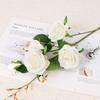 Realistic Simulation Big Rose Handmade Faux Rose Branch Artificial Rose Flower  Wedding Party