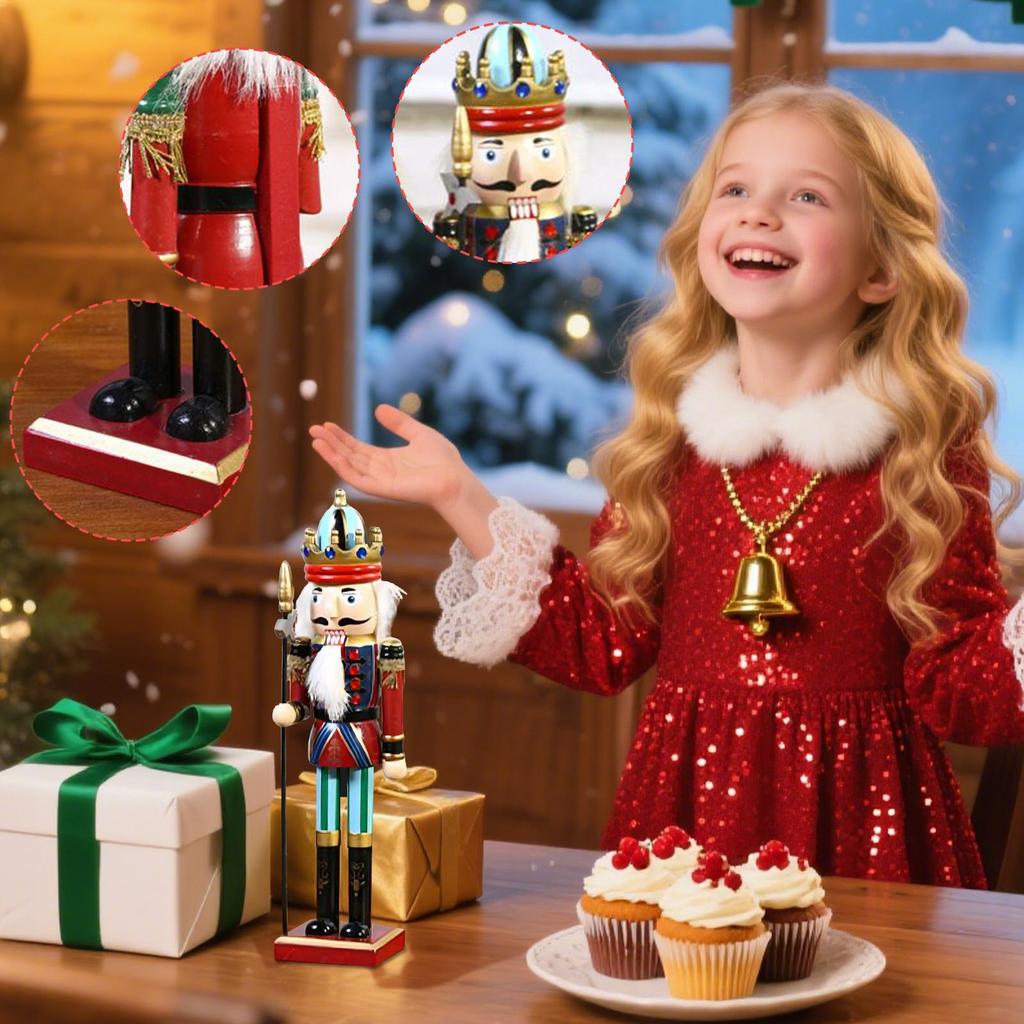 Nussknacker Figur Holzornamente Weihnachten Nussknacker Soldat Feiertags-Nussknacker Marionette Partyzubehör Für Esstisch
