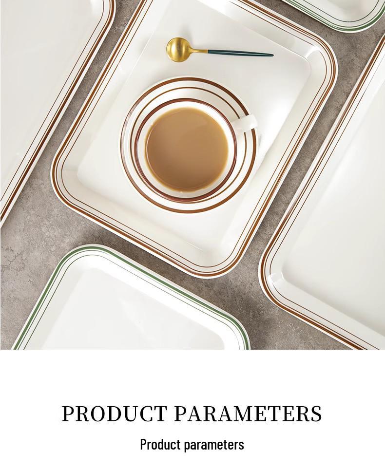 Kekler, Ekmekler, Akşam Yemeği, Hızlı Yiyecekler ve Çay için Melamin Dikdörtgen Servis Tepsisi