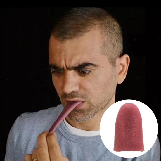 Halloween Artificial Tongue Horror Vivid High Elasticity Lightweight Harmless Performance Tool Funny Realistic No Odor Simulation Tongue Toy for April