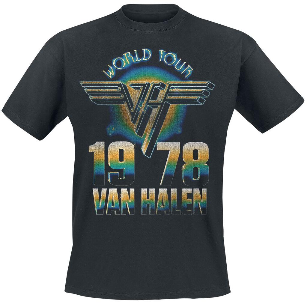 Hot Van Halen Cotton Band Shirt Unisex Summer Short Sleeve Fashion Brand Tee Luxury Casual Vintage