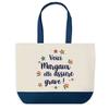 Tote Bag - PLANETEE - Margaux She's Really Good - Blue - Cotton - 40x45 Cm