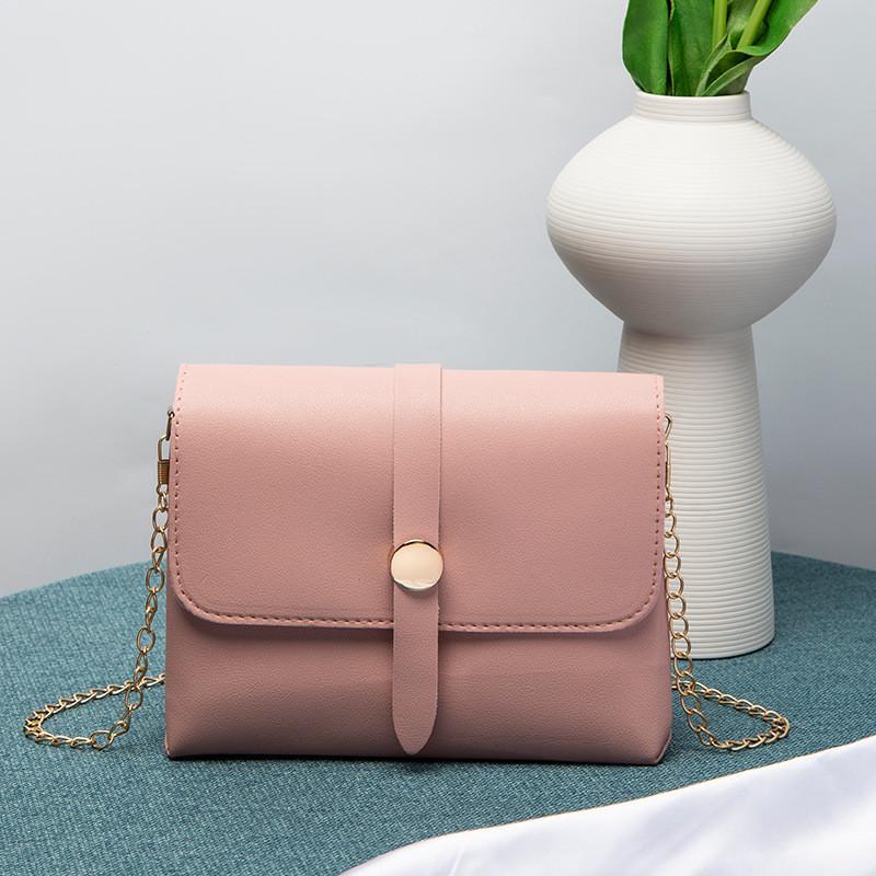 2022 Cute Ladies Bag Sweet Pu Shoulder Crossbody Bag Candy Color Mini Square Bag