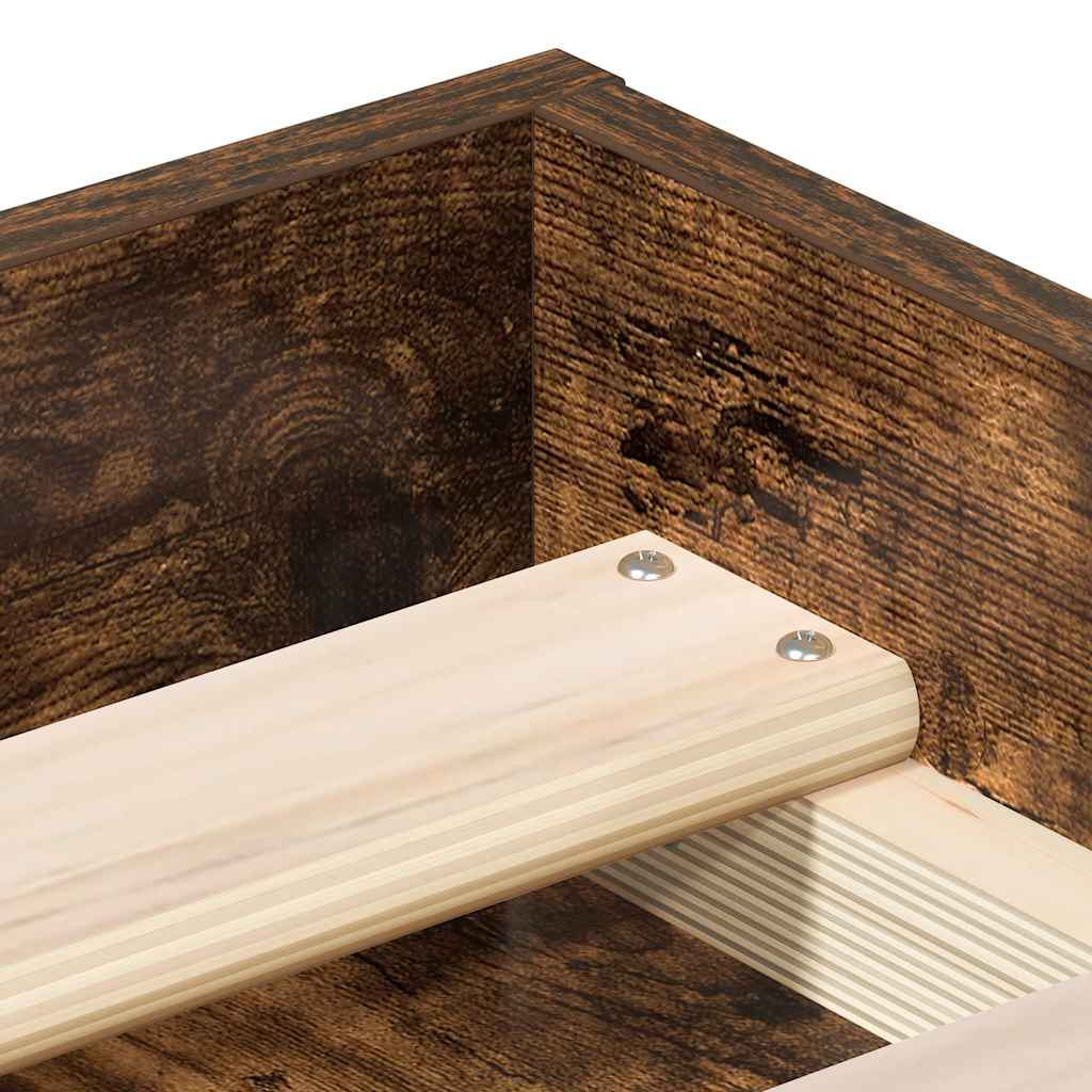 Bed Frame Smoked Oak 120x190 Cm