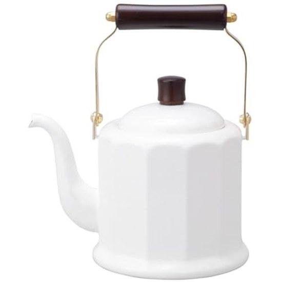 Nodahoro Kettle 2.0L Enamel Gas IH Compatible Made Japan Royal Classic White RCL-50KW