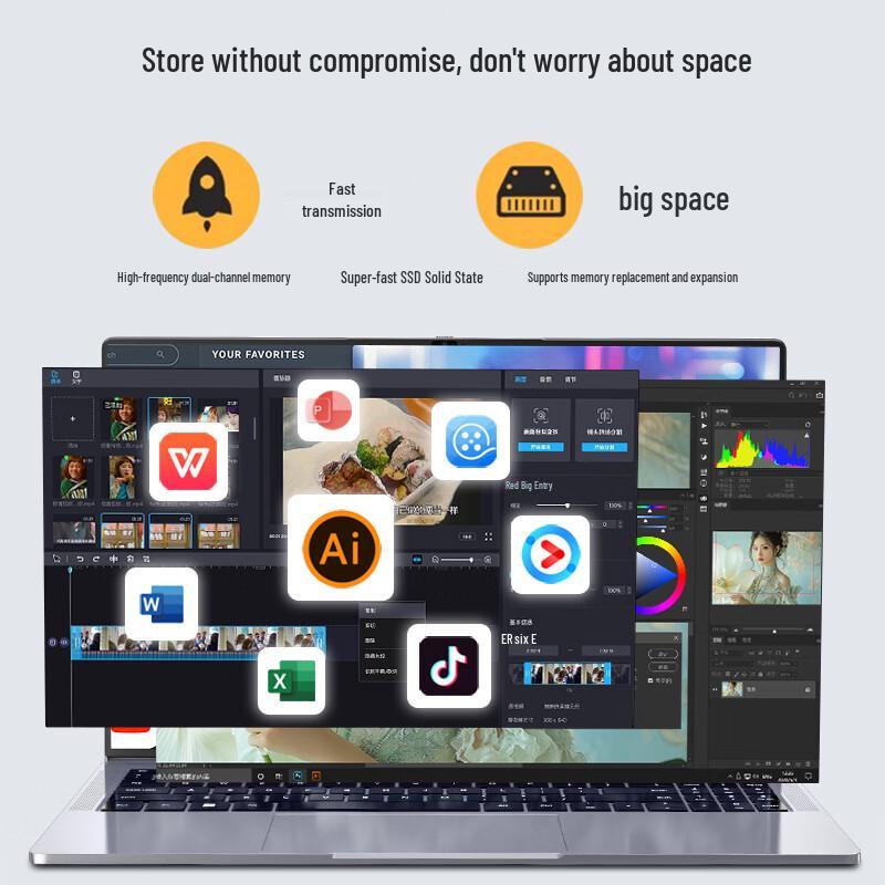 Dere 15,6-Zoll Hochleistungs-Dünn- und Leichtgewicht-Laptop (CN-Version)