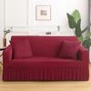 High Elastic Stretchable Cushion Couch Sofa Cover with Skirt Seersucker Sofa Slipcover Easy Fitted  Furniture Protector