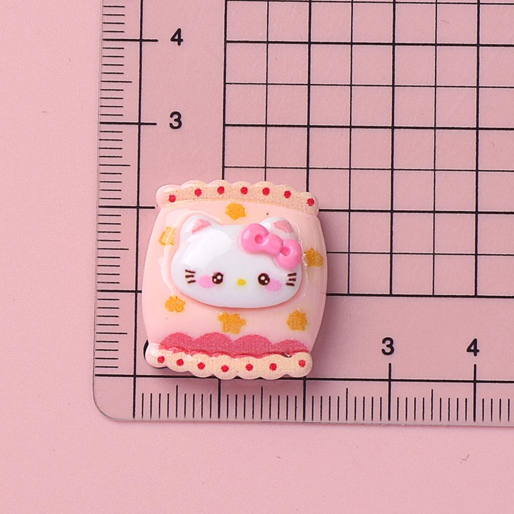 10Pcs New Mini Kawaii Cartoon Bright Food Kittenseries Flat Bottom Scrapbook  Diy Jewelry Making Hairwear Accessorie A36